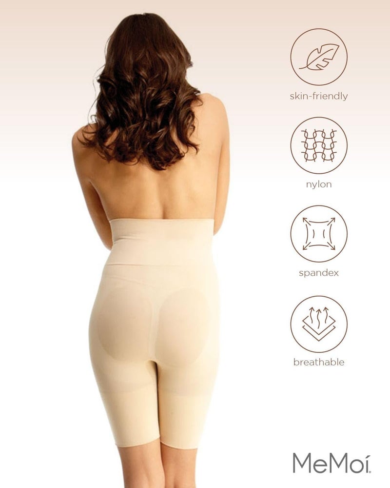 SlimMe High Waisted Thigh Shapewear Shorts, High Waisted Shapewear Tummy Control Shorts, Sizes S - Q2, Nude, X-Large - Image 5